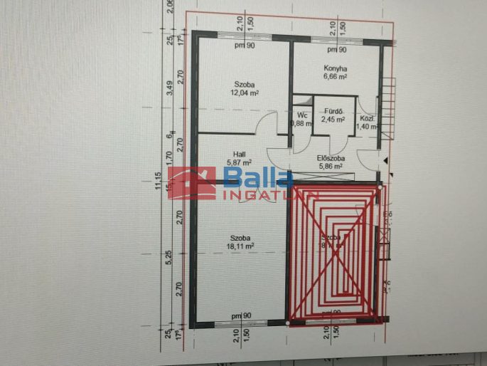 Eladó 53 m²-estársasházi lakás X. Kerület (Óhegy) , Mádi utca: 59'990'000 Ft