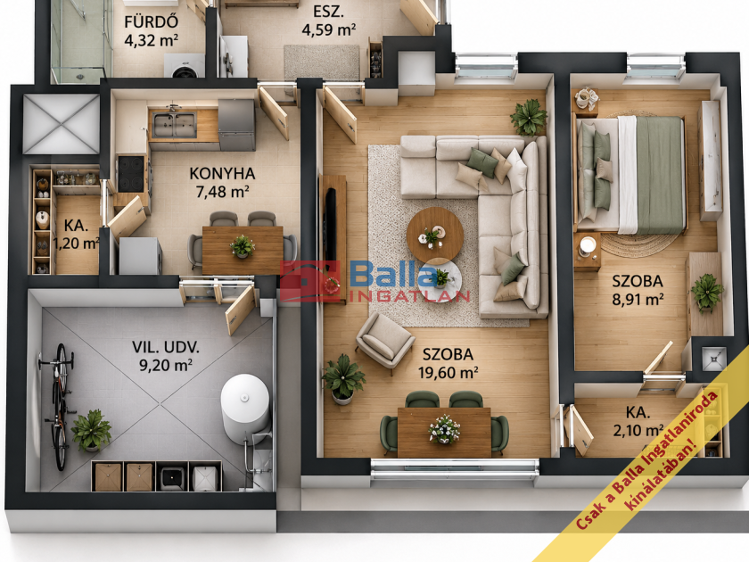 Eladó 60 m²-estársasházi lakás XIII. Kerület (Újlipótváros) , Hegedűs Gyula utca: 87'000'000 Ft