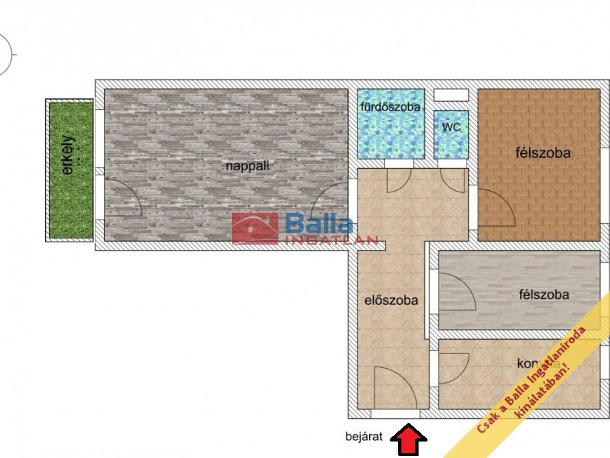 Eladó 53 m²-estársasházi lakás XIX. Kerület (Lakótelep) , Árpád utca: 57'900'000 Ft