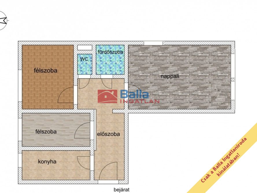 Eladó 52 m²-estársasházi lakás XIX. Kerület (Lakótelep) , Fő utca: 63'900'000 Ft