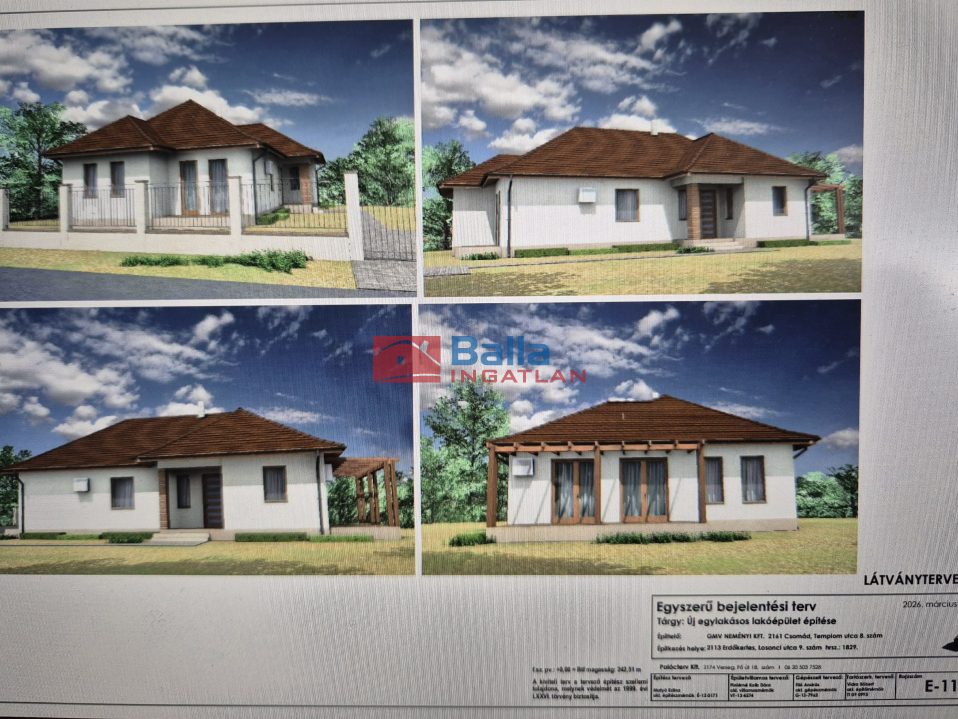 Eladó 103 m²-escsaládi ház Erdőkertes, Losonci utca: 103'000'000 Ft