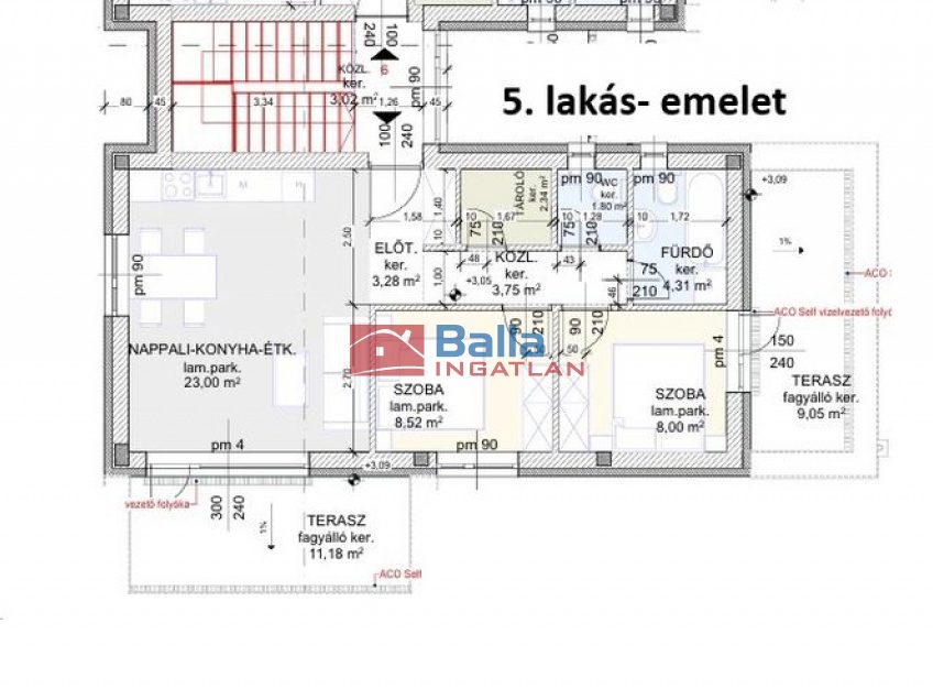 Eladó 55 m²-estársasházi lakás Hatvan, Városközpont mellett: 58'850'000 Ft