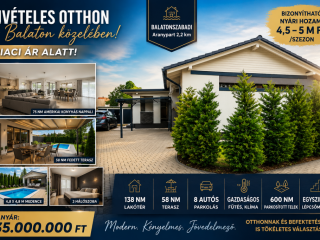 Eladó 138 m²-escsaládi ház Balatonszabadi, Balatonszabadi: 135'000'000 Ft