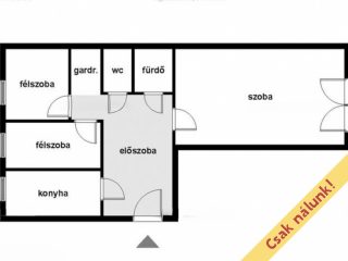 Eladó 57 m²-estársasházi lakás III. Kerület (Békásmegyeri ltp Hegy felől) , Békásmegyeri ltp Hegy felől: 61'990'000 Ft