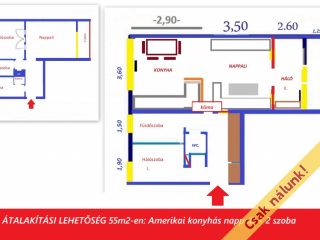 Eladó 55 m²-estársasházi lakás IV. Kerület (Izzó lakótelep) , Izzó lakótelepen AZONNAL költözhető lakás: 59'900'000 Ft