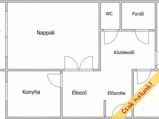 Eladó 57 m²-estársasházi lakás IV. Kerület (Káposztásmegyer I.) , Káposztásmegyer: 61'900'000 Ft