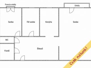 Eladó 65 m²-estársasházi lakás IV. Kerület (Káposztásmegyer I.) , Kordován tér: 74'500'000 Ft