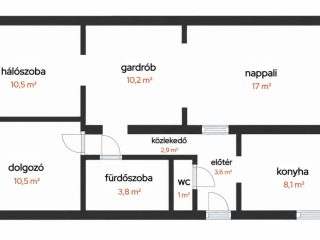 Eladó 67 m²-estársasházi lakás IV. Kerület (Újpest) , Újpest: 84'900'000 Ft