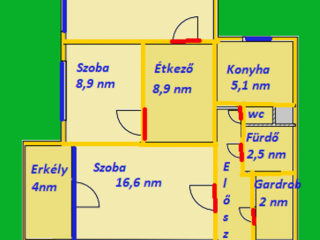 Eladó 71 m²-estársasházi lakás IV. Kerület (Újpest) , Újpest közpot közelében: 68'300'000 Ft
