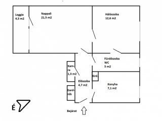 Eladó 55 m²-estársasházi lakás IX. Kerület (József Attila ltp.) , Epreserdő utca: 61'900'000 Ft