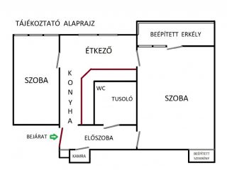 Kiadó 49 m²-estársasházi lakás IX. Kerület (József Attila ltp.) , Epreserdő utca: 225'000 Ft