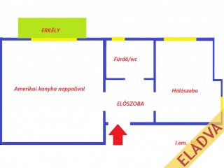 Eladó 37 m²-estársasházi lakás IX. Kerület (Középső Ferencváros (Rehabilitációs terület)) , Másfélszobás I.em. erkélyes lakás ELADÓ: 67'900'000 Ft