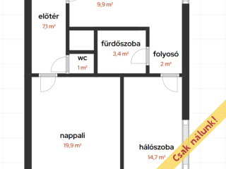 Eladó 59 m²-estársasházi lakás IX. Kerület (Középső Ferencváros (Rehabilitációs terület)) , Üllői út: 75'000'000 Ft