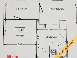 Eladó 65 m²-estársasházi lakás IX. Kerület (Külső Ferencváros) , Gyáli út: 69'900'000 Ft