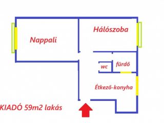 Kiadó 59 m²-estársasházi lakás V. Kerület (Lipótváros) , Lipótvárosban KIADÓ lakás!: 330'000 Ft