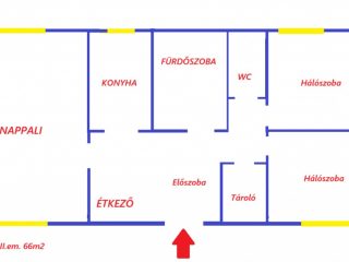 Eladó 66 m²-estársasházi lakás V. Kerület (Lipótváros) , Lipótvárosvan 3 szobás ingatlan: 125'000'000 Ft