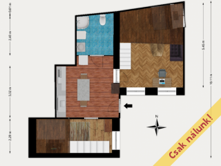 Eladó 44 m²-estársasházi lakás VII. Kerület (Középső-Erzsébetváros) , Almássy tér: 75'900'000 Ft