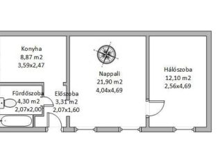 Eladó 47 m²-estársasházi lakás VII. Kerület (Középső-Erzsébetváros) , Garay utca: 74'900'000 Ft