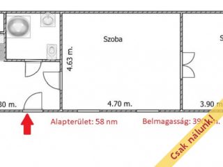 Eladó 58 m²-estársasházi lakás VII. Kerület (Nagykörúton kívül) , Nefelejcs utca: 62'000'000 Ft