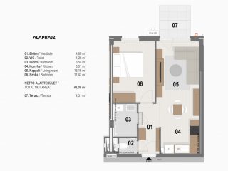 Eladó 41 m²-estársasházi lakás VIII. Kerület (Józsefváros) , Dankó utca: 70'400'000 Ft