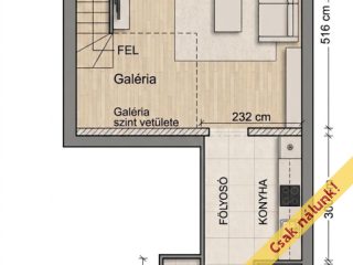 Eladó 35 m²-estársasházi lakás VIII. Kerület (Magdolna negyed) , Szerdahelyi utca: 59'000'000 Ft