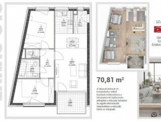 Eladó 67 m²-estársasházi lakás VIII. Kerület (Századosnegyed) , Százados út: 119'020'000 Ft