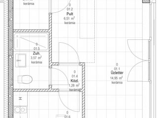 Eladó 36 m²-esüzlethelyiség utcai bejárattal VIII. Kerület (Századosnegyed) , Százados út: 70'970'000 Ft