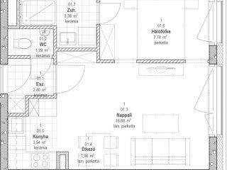 Eladó 37 m²-estársasházi lakás VIII. Kerület (Századosnegyed) , Százados út: 70'640'000 Ft