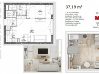 Eladó 37 m²-estársasházi lakás VIII. Kerület (Századosnegyed) , Százados út: 70'640'000 Ft