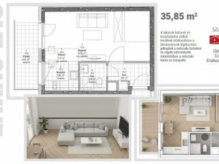Eladó 36 m²-estársasházi lakás VIII. Kerület (Századosnegyed) , Százados út: 70'140'000 Ft