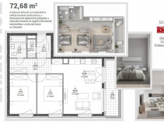 Eladó 73 m²-estársasházi lakás VIII. Kerület (Századosnegyed) , Százados út: 118'600'000 Ft