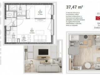 Eladó 37 m²-estársasházi lakás VIII. Kerület (Századosnegyed) , Százados út: 71'900'000 Ft