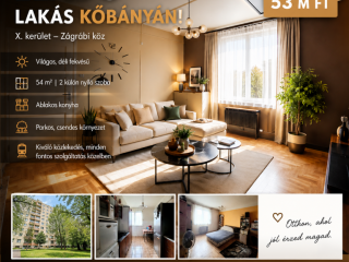 Eladó 54 m²-estársasházi lakás X. Kerület (Gyárdülő) , Üllői út: 53'000'000 Ft