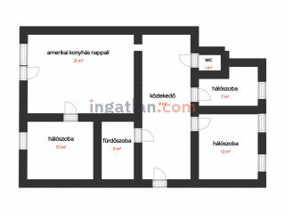 Eladó 76 m²-estársasházi lakás X. Kerület (Kőbánya Városközpont) , Liget utca: 98'400'000 Ft