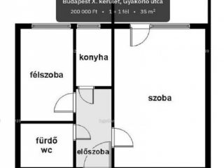 Kiadó 39 m²-estársasházi lakás X. Kerület (Örs Vezér tér) , Gyakorló utca: 200'000 Ft