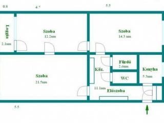 Kiadó 68 m²-estársasházi lakás X. Kerület (Örs Vezér tér) , Gyakorló utca: 260'000 Ft