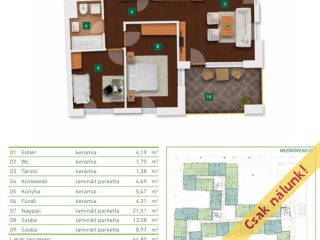 Eladó 65 m²-estársasházi lakás XI. Kerület (Albertfalva) , Mezőkövesd út: 114'900'000 Ft