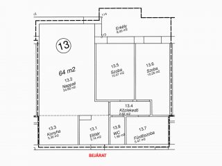 Eladó 77 m²-estársasházi lakás XIII. Kerület (Angyalföld) , Angyalföld: 119'350'000 Ft