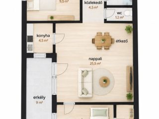 Eladó 61 m²-estársasházi lakás XIII. Kerület (Angyalföld) , Angyalföld: 104'900'000 Ft