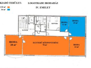 Kiadó 60 m²-esb kategóriás iroda XIII. Kerület (Angyalföld) , Röppentyű utca: 510 EUR