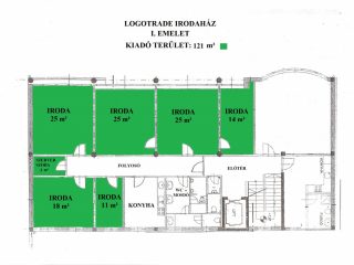 Kiadó 36 m²-esb kategóriás iroda XIII. Kerület (Angyalföld) , Röppentyű utca: 306 EUR