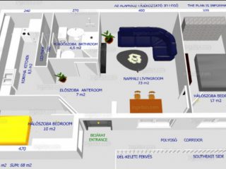 Kiadó 68 m²-estársasházi lakás XIII. Kerület (Újlipótváros) , CSANÁDY utca: 350'000 Ft