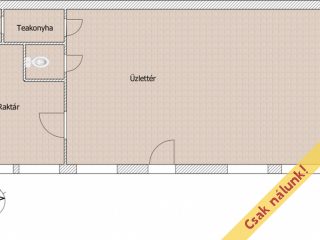 Eladó 75 m²-esüzlethelyiség utcai bejárattal XIX. Kerület (Központ) , Csokonai pavilonsor: 14'900'000 Ft