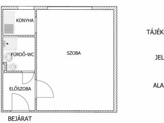 Kiadó 26 m²-estársasházi lakás XIX. Kerület (Központ) , József Attila utca: 175'000 Ft