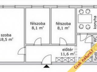 Eladó 59 m²-estársasházi lakás XIX. Kerület (Lakótelep) , Kisfaludy utca: 57'800'000 Ft