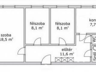 Kiadó 59 m²-estársasházi lakás XIX. Kerület (Lakótelep) , Kisfaludy utca: 300'000 Ft