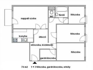 Eladó 74 m²-estársasházi lakás XIX. Kerület (Lakótelep) , Önkormányzat közelében: 89'900'000 Ft