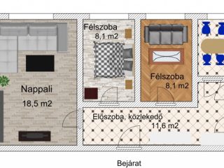 Kiadó 59 m²-estársasházi lakás XIX. Kerület (Lakótelep) , Széchenyi utca: 290'000 Ft