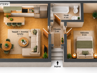 Eladó 37 m²-estársasházi lakás XV. Kerület (Rákospalota) , Bocskai utca: 45'000'000 Ft