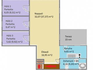 Eladó 120 m²-estársasházi lakás XV. Kerület (Rákospalota-Kertváros) , Veresegyházi utca: 109'000'000 Ft